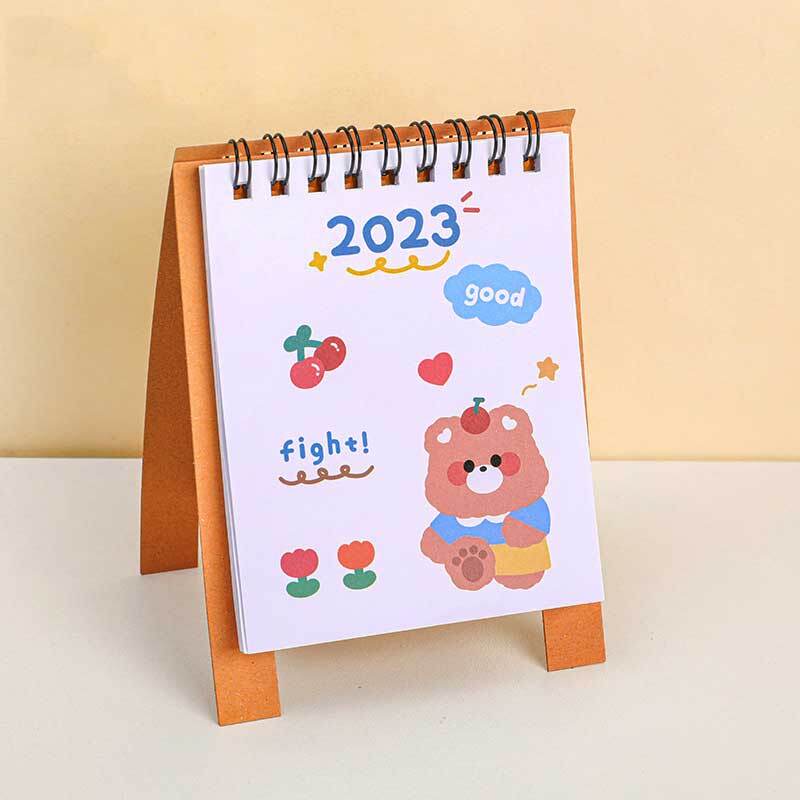 Kawaii Leuke Creative Mini 2023 Kalender Decoratie Cartoon Briefpapier Schoolbenodigdheden Leuke Bureau Kalenders Planning Boek