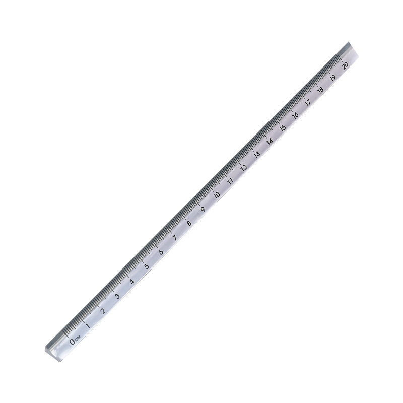 Transparent Triangle Ruler Student Drawing Measuring Ruler Exam Office STEREO A Scale 20cm