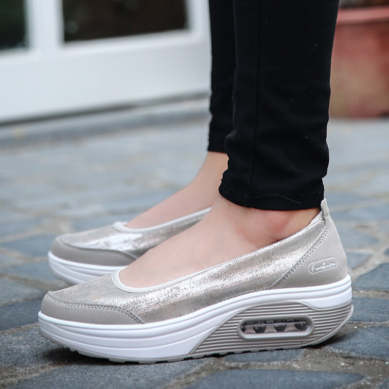 STRONGSHEN-Zapatos de plataforma plana para Mujer, mocasines informales transpirables, sin cordones, poco profundos, de verano
