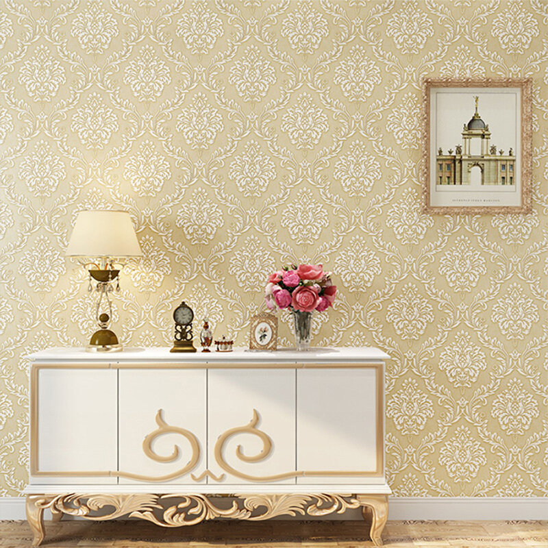 유럽 스타일 대형 꽃 부직포 3D 벽지, 거실 침실 식당 벽지, 홈 장식 벽지