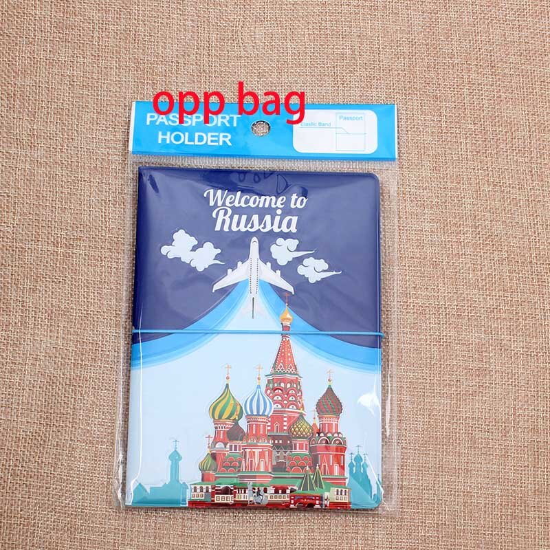 Aksesori Perjalanan Tempat Paspor Travel Segel Disetujui PVC 3D Casing Sampul Paspor Travel Kulit Print Tempat Kartu ID 14Cm * 9.6Cm