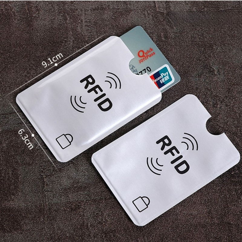 10 sztuk/partia Anti Theft Bank karty kredytowej Protector NFC RFID blokowanie posiadacza karty portfel pokrywa aluminiowa folia ID wizytówki
