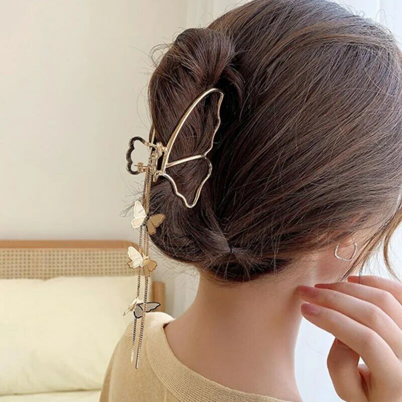Women Fashion Simple Gold Hair Claw Retro Hair Clips Barrette Headband Hairpin Hair Crab 2022 Trend Hair Accessories Butterfly