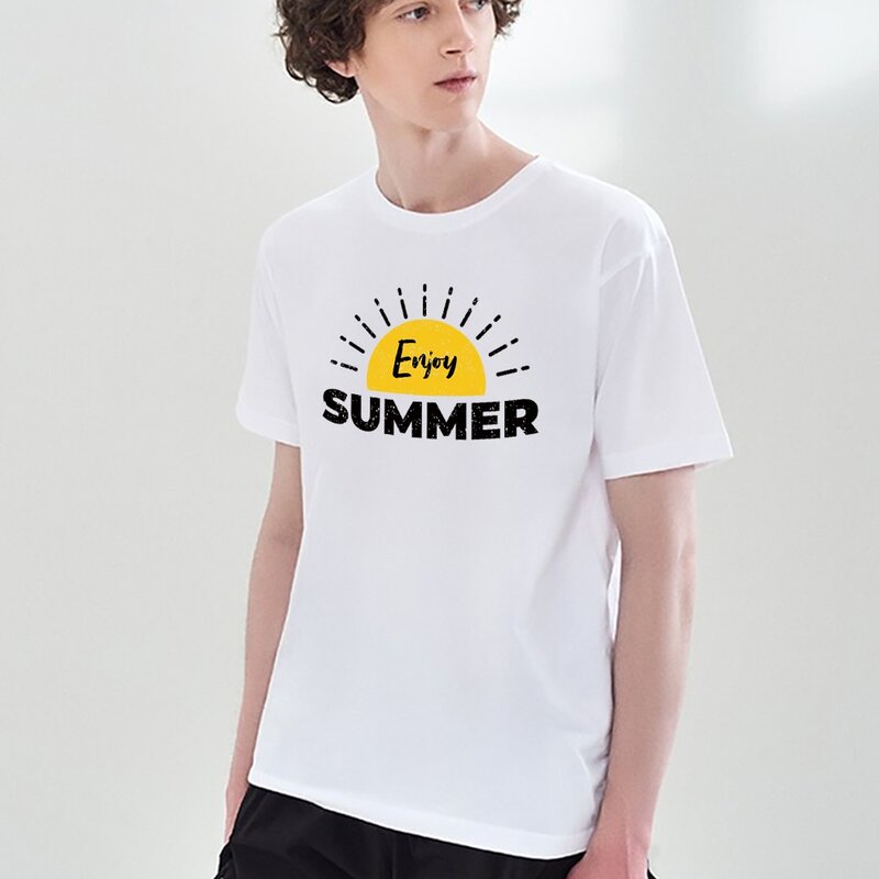 Одежда, летняя мужская футболка, повседневный Свободный Топ с коротким рукавом, модная футболка в стиле Харадзюку, топы с круглым вырезом, у...