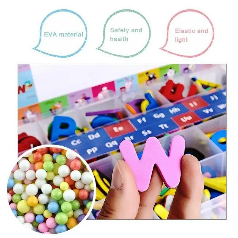 Alfabeto magnetico ABC lettere 26 maiuscole Lowercasse numeri di apprendimento magneti per frigorifero frigorifero Set di giocattoli educativi