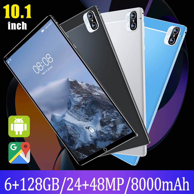 Notebook 8000mAh X5 Android 12 Tablet da 8.1 pollici Dual SIM Laptop 6GB 128GB Cheap Deca Core Netbook GPS 24MP + 48MP 5G LTE Pad Pro