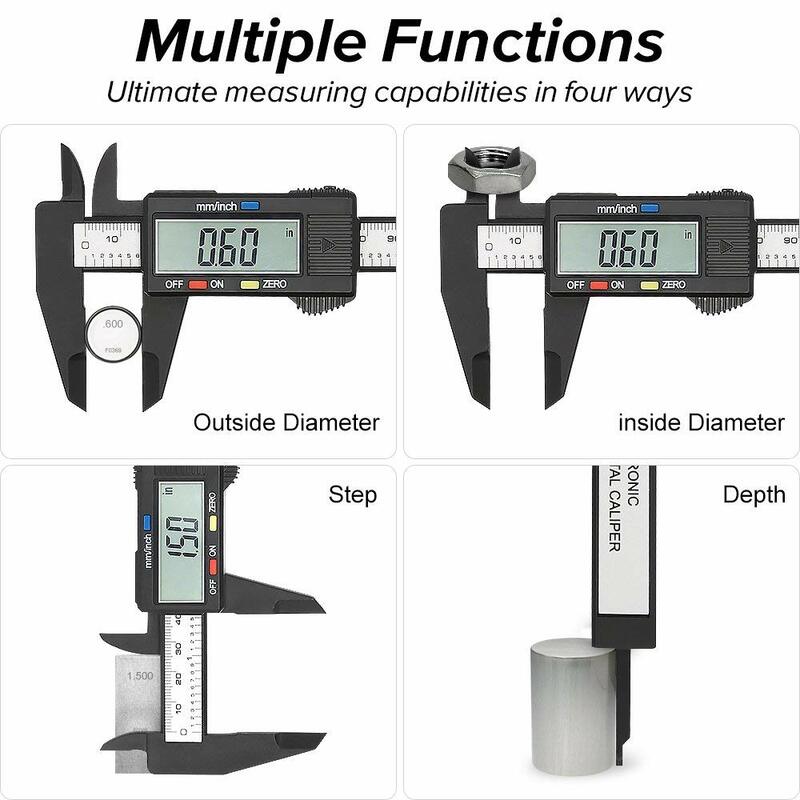 150มม.100มม.Digital Caliper คาร์บอนไฟเบอร์ Vernier Caliper Gauge Micrometer การวัดเครื่องมือไม้บรรทัดดิจิตอล
