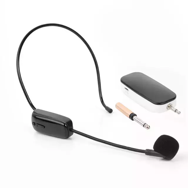 2 w 1 ręczny mikrofon bezprzewodowy UHF zestaw słuchawkowy profesjonalny mikrofon na głowę zakres 30M do nauczania wzmacniacz głosu głośniki sceniczne