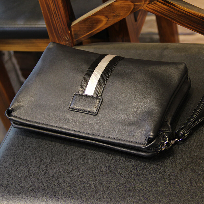 Xiao.p Fashion Men's Clutch Bag High Quality Pu Leather Business Envelope Pocket Coin Purse Phone Bag