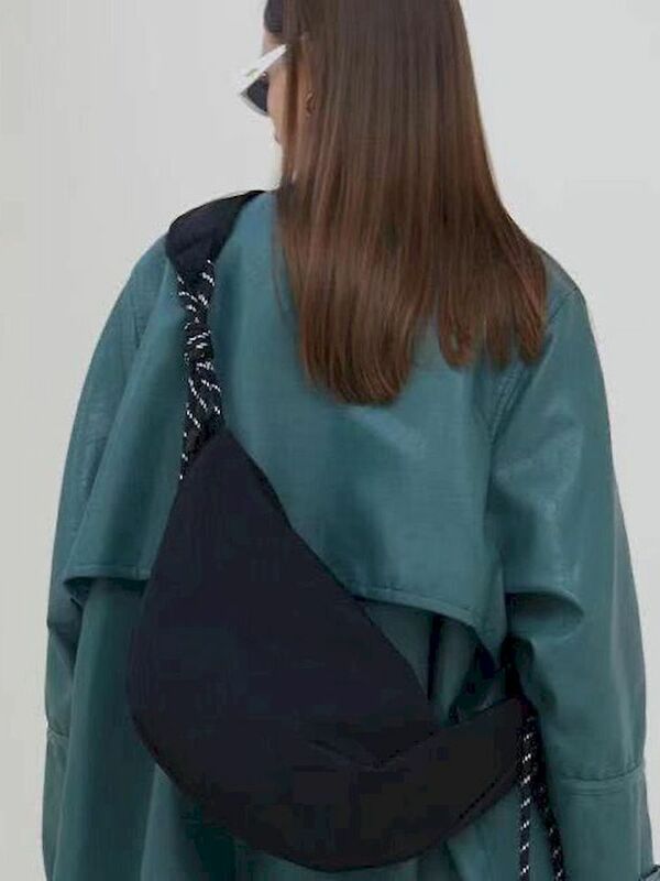 Bolso de lona de un solo hombro para mujer, bolsa cruzada de tela Oxford Simple coreana, bolso de dumplings de gran capacidad para viajes, Harajuku