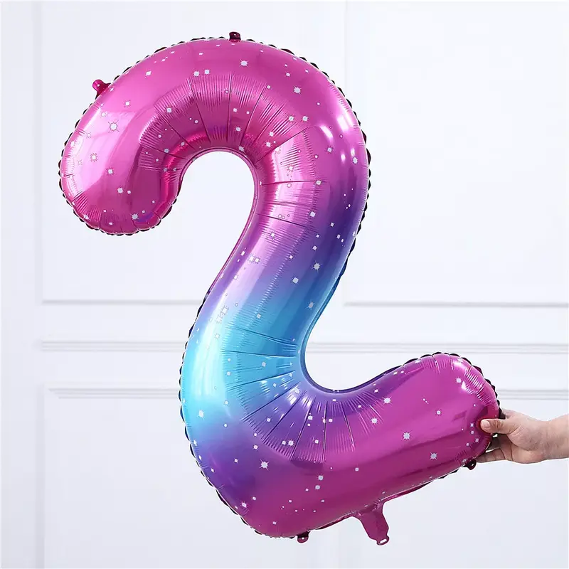 40Inch 0 1 2 3 4 5 6 7 8 9 Roze Blauw Dot Ster Nummer Folie Ballonnen Verjaardag party Decor Kinderen Speelgoed Baby Shower Helium Globos