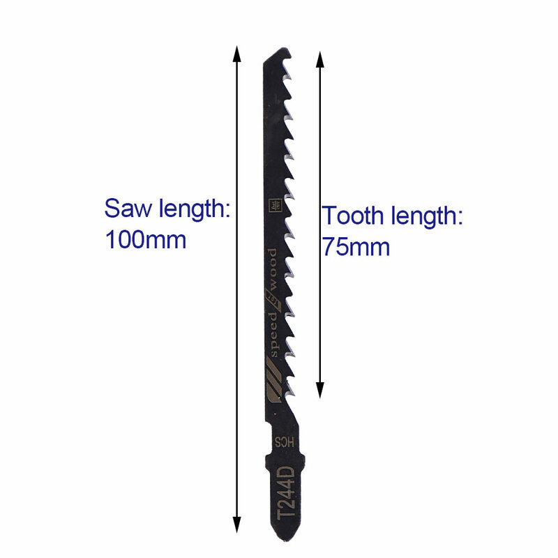5Pcs Jig Saw Blade High-carbon Steel Saw Blades Set Metal Wood Assorted Blades Woodworking Power Tool Saw Blades