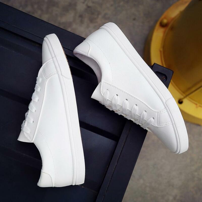 New Spring and Summer Lace-up White Shoes Women Flat Leather Shoes Female White Board Casual Shoes Women Sneakers 2-day shipping
