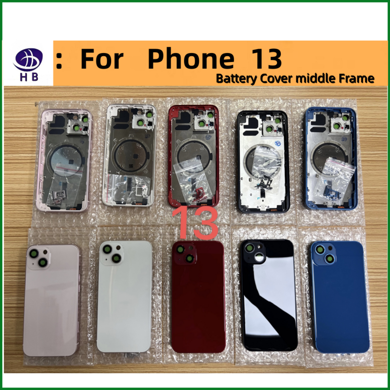 Battery Back Cover for iPhone 13 13mini 13pro 13pro Max New Phone Case+Mid Frame Phone Case+SIM Tray+for iPhone 13 13p 13proMAX