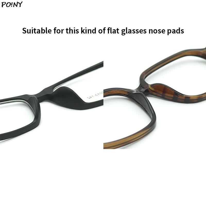 안티-슬립 실리콘 스틱 코 패드, 안경 선글라스 안경 미끄럼 방지 소프트 안경 쿠션 스티커, 5 쌍