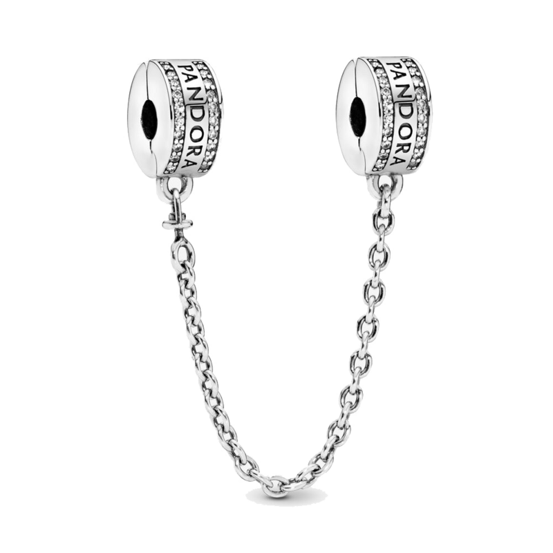 925 srebro nuta koraliki łańcuch bezpieczeństwa Charm Fit oryginalna bransoletka Pandora DIY tworzenia biżuterii modne ładne biżuteria