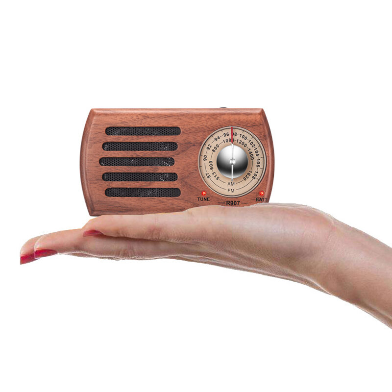 Altavoz electrónico de madera con Bluetooth, tarjeta de Subwoofer portátil Retro para exteriores, Audio para teléfono móvil