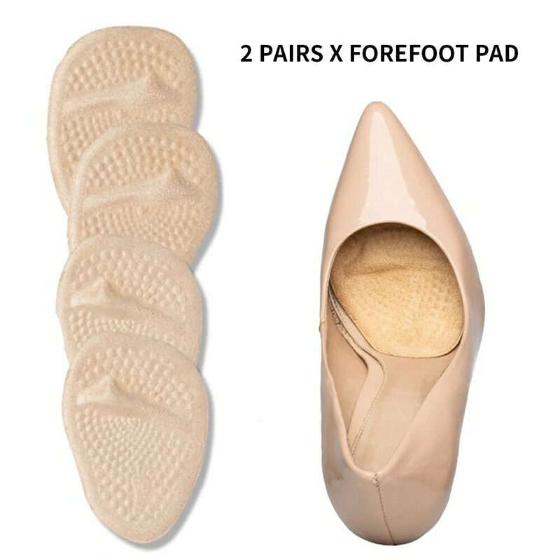 2คู่ Forefoot Pad Plantar รองเท้าส้นสูงเจลเท้า Cushion ล้างทำความสะอาดได้ Self Adhesive อุปกรณ์เสริม Anti-Slip รองเท้านุ่ม insoles