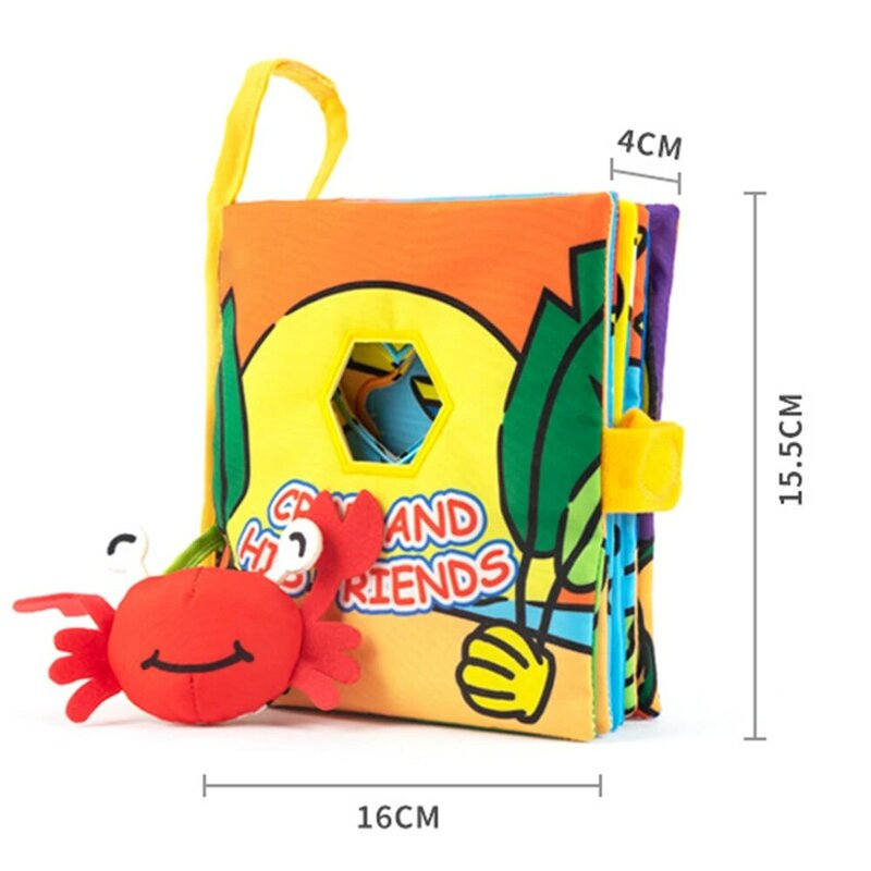 Libros de tela suave para bebé, juguete educativo de aprendizaje para niños