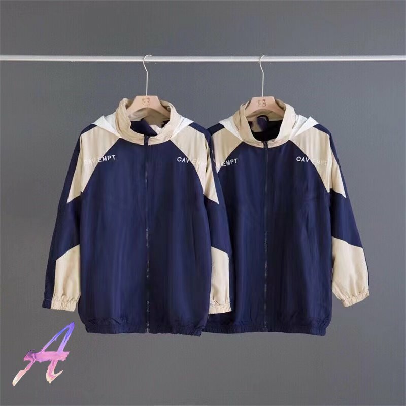 CAVEMPT-sudaderas bordadas para hombre y mujer, chaquetas de bloque de Color, chaqueta CE