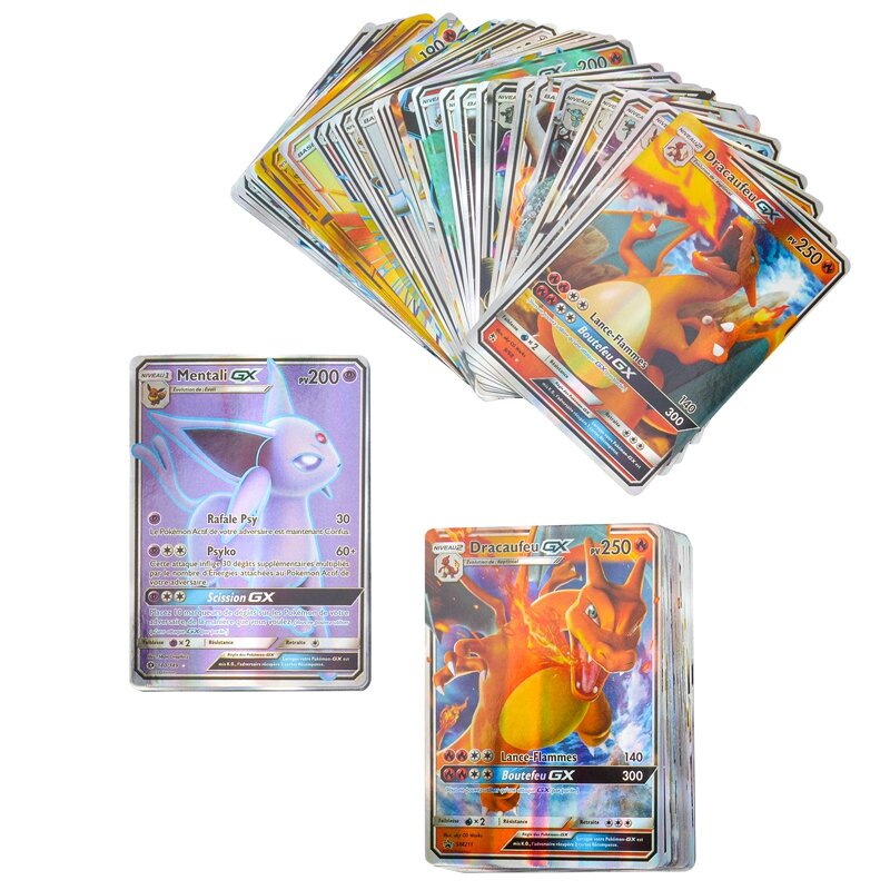 60 pçs/caixa versão francesa pokemon brilhando jogo de cartas batalha carte cartas de negociação jogo crianças cartões brinquedo