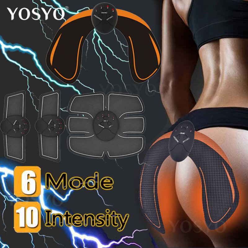 Stimulateur musculaire EMS unisexe, appareil de Fitness pour les hanches et les fesses, massage amincissant