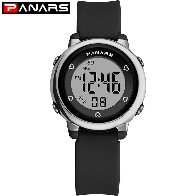 PANARS Children's Watches Sports Waterproof LED Kids Digital Watch Boys Girls Gifts Student Wristwatch Alarm Clock Relojes