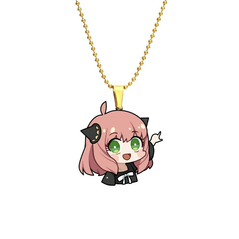 Anime Spy X Family Necklace Cospaly Anya Metal Pendant Costume Accessories