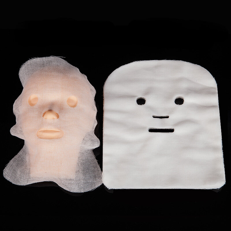 100PCS Reine Baumwolle DIY Schönheit Maske Salon Einweg Gesichts Gaze Hoch Wasser Absorption Nicht Reizend Gesicht Gaze Maske weichen