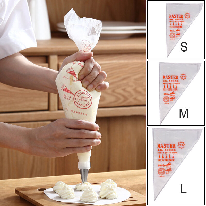 Sacos de pastelaria descartáveis ferramenta de cozimento bolo creme decoração cozinha gelo preparação alimentos sacos copo bolo ferramentas de tubulação for10/20 pces