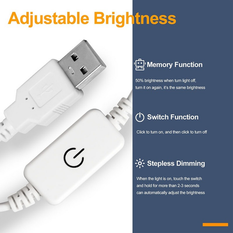 0.5M/1M/2M/3M-LED piantare luce di riempimento striscia fito a spettro completo lampada da interno 2835 DC5V ricarica USB impermeabile e Touch lampada dimmerabile