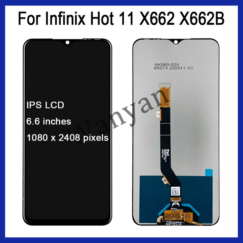 Originale per Infinix Hot 11 X662 X662B X689F Hot 11S NFC Hot 11 Play LCD Display Touch Screen Digitizer Sostituzione