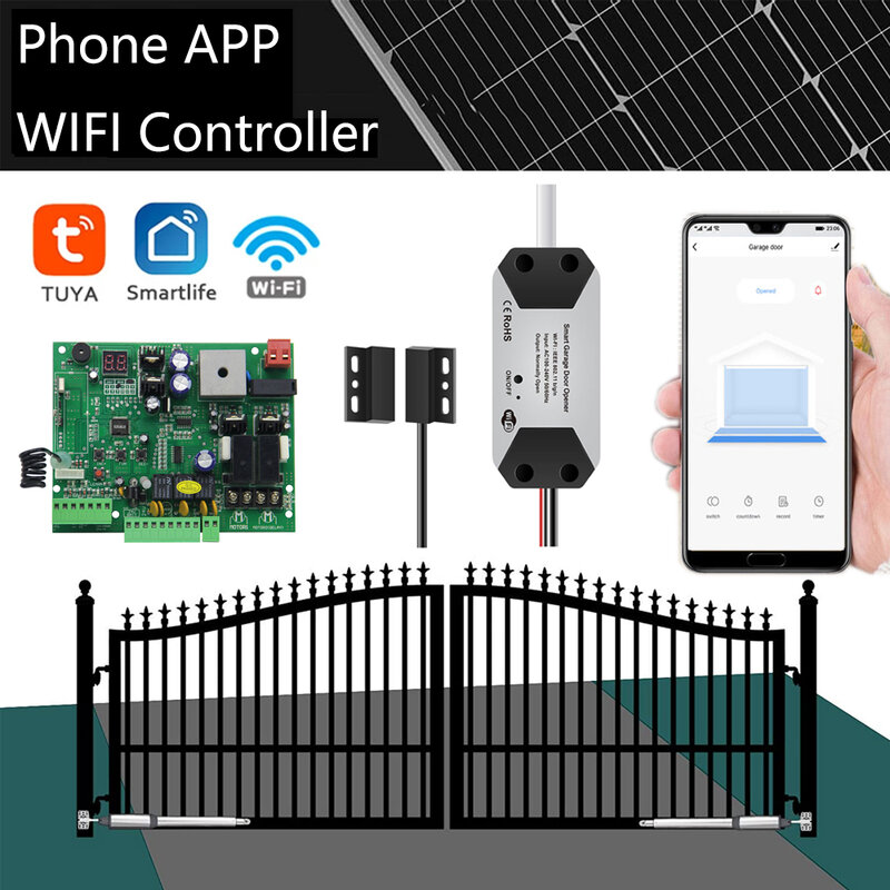 Newest Wifi Control AC220V Electric Linear Actuator 300kgs Engine Motor System Automatic Swing Gate Opener Tuya App Optional