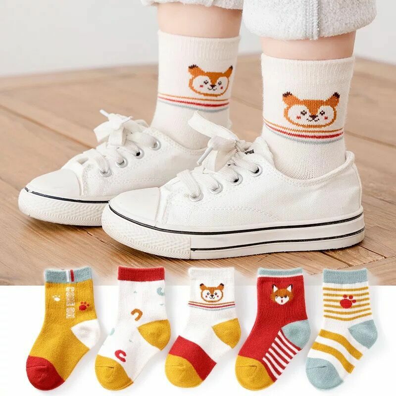 5 Pairs/Lot Thick Baby Kids Cotton Socks Winter Autumn Soft Warm Socks for Boys Girls Thermal Floor Socks Children 1-12 Years