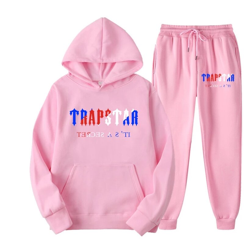 TRAPSTAR-Survêtement de marque Sportedly imprimé pour hommes, ensemble deux pièces, sweat à capuche et pantalon, vêtements chauds, jogging, adt