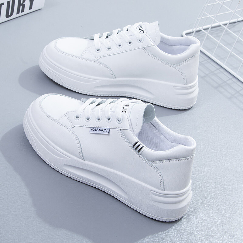 Sapatos femininos pequenos sapatos brancos novos de sola grossa sapatos casuais das mulheres trifle sapatos esportivos zapatos de mujer para as sapatilhas femininas