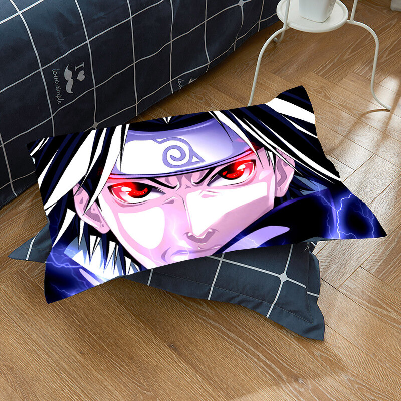 Naruto anime impresso fronha 50*30cm dos desenhos animados shippuden sasuke itachi kakashi travesseiro caso sala de estar decoração casa capa de almofada