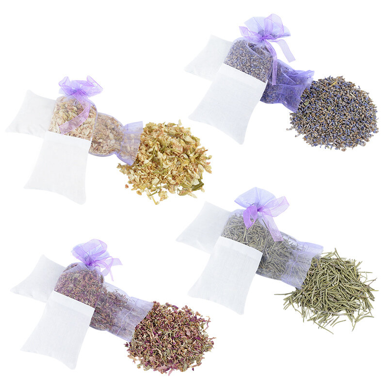 Natuurlijke Gedroogde Bloem Lavendel Rose Jasmijn Rozemarijn Geurige Zakken Aromatherapie Garderobe Auto Kamer Luchtverfrisser