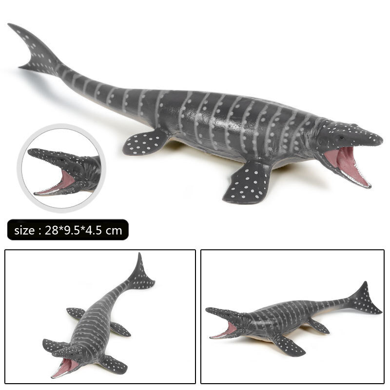 Mainan Dinosaurus Jurassic Hewan Laut Solid Statis Model Dinosaurus Mosasaur Dekorasi Figur Aksi PVC untuk Pesta Hadiah Mainan Anak-anak
