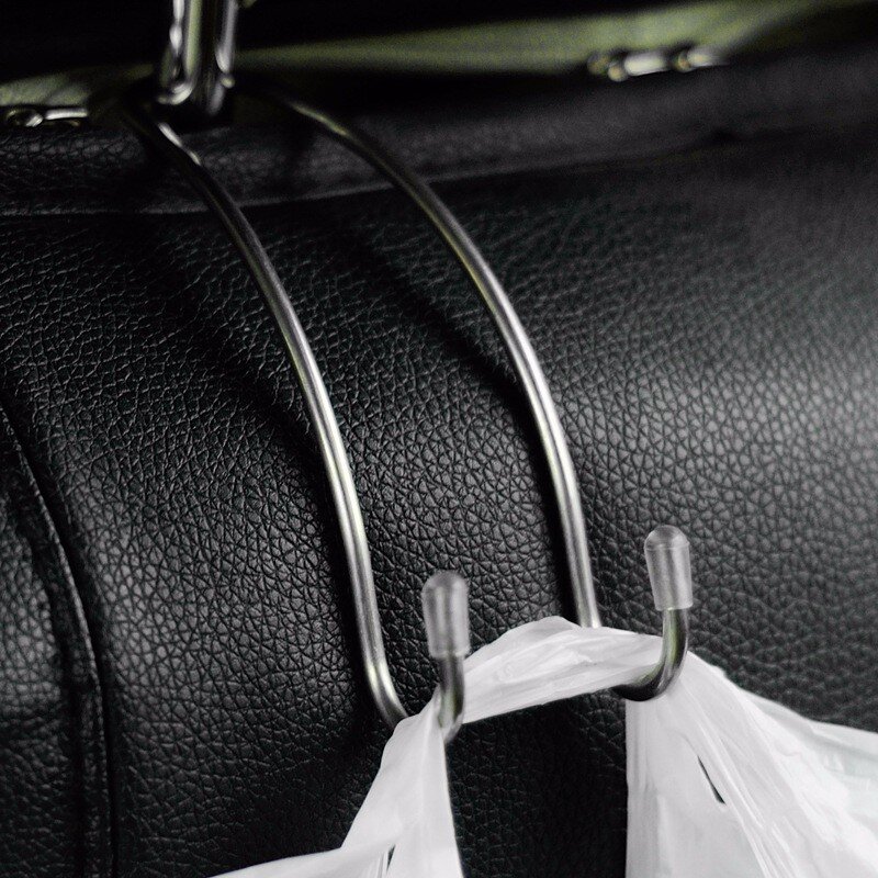 Multi-funcional metal auto assento de carro encosto de cabeça cabide saco gancho titular para saco bolsa de pano de armazenamento de supermercado clipe de fecho automático