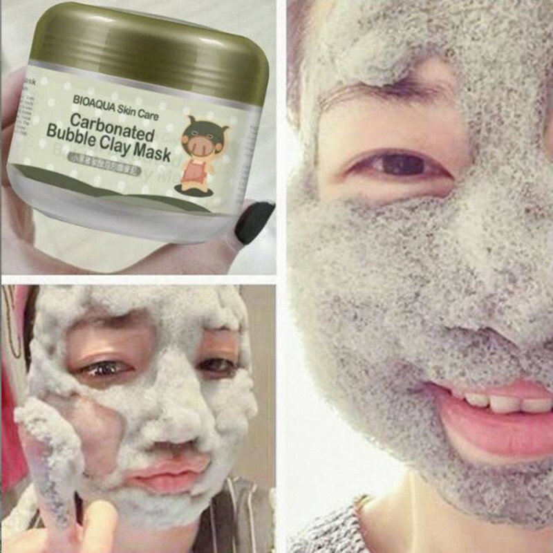 Máscara facial coreana máscara de bolha carbonic oxigênio poros de limpeza profunda acne cravo purificação lama hidratante cuidados com a pele produtos