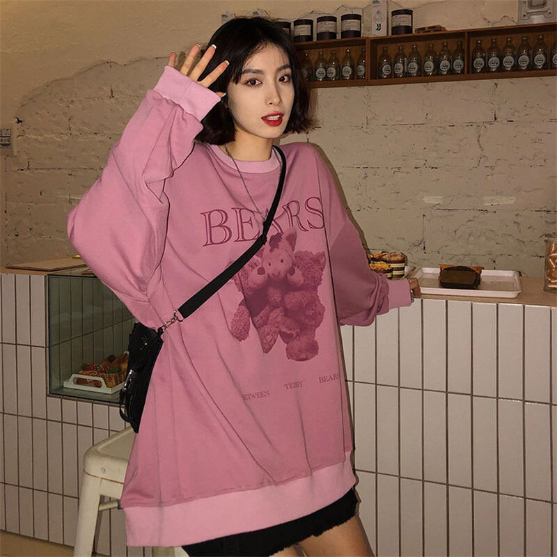 Super Dalian Hoodie women's Sweatshirt Y2K long sleeve Hoodie casual letter printed loose Pullover Harajuku Sweatshirt women's
