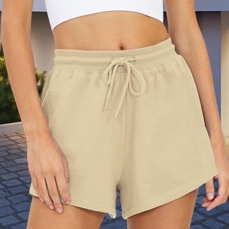 Calções de verão simples simples estilo jovem cintura alta calças de verão calças de jogging esportes shorts feminino sweatpants