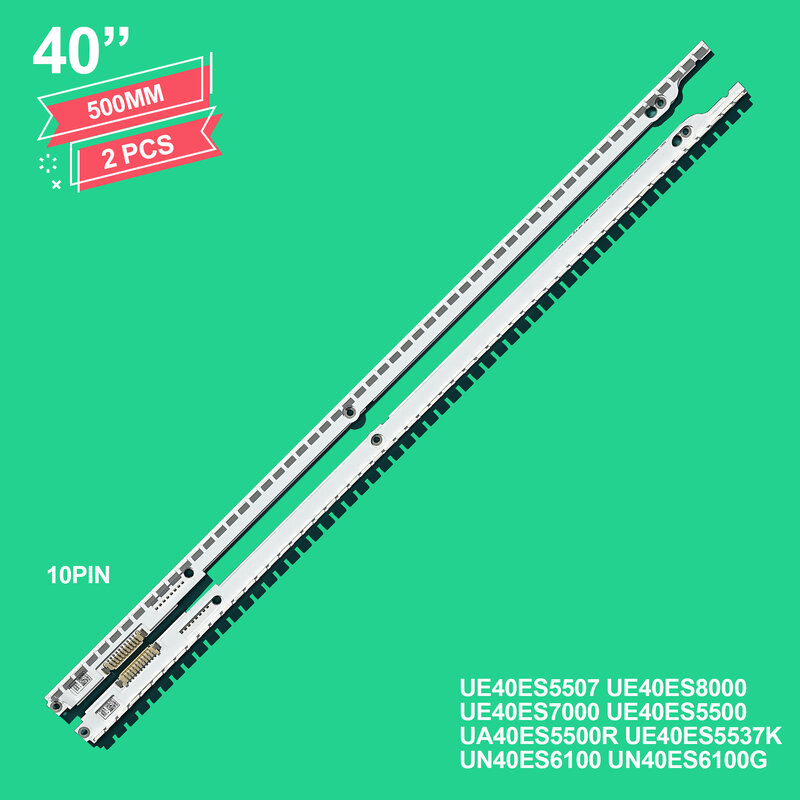 2PCS 10PIN 56LED 500mm LED Backlight Strip for samsung UA40ES5500R 2012SVS40 7032NNB RIGHT56 LEFT56 3D BN96-21712A 21711ANew