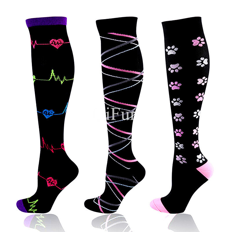 58 Style Compression Socks Women Medical Nursing Stockings Running Compression Socks 20-30mmHg for Edema Diabetes Varicose Veins