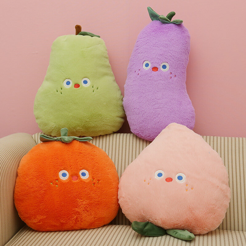 Cute toy pillow new vegetable Plush family office sofa waist support pillow bedside cushion