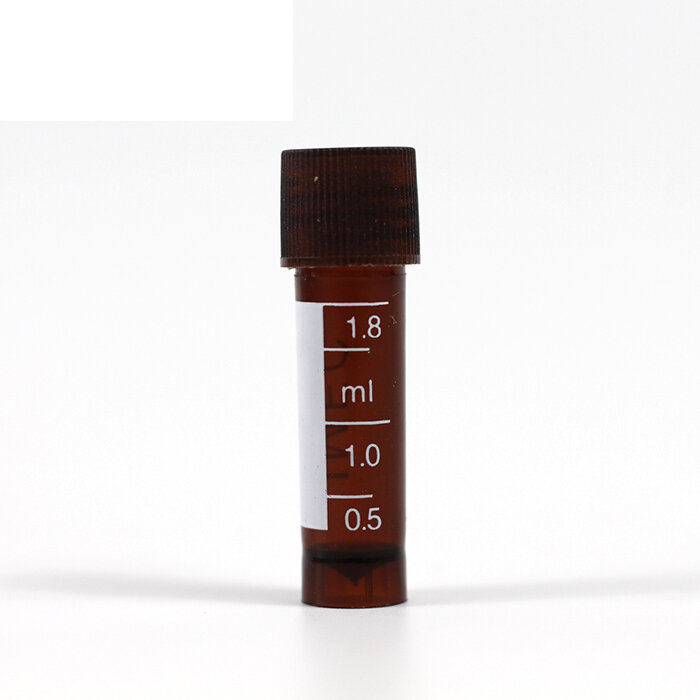 Tube de congélation en plastique brun clair, 1.8ml/2ml, échantillon cryoval, éviter la congélation, avec échelle