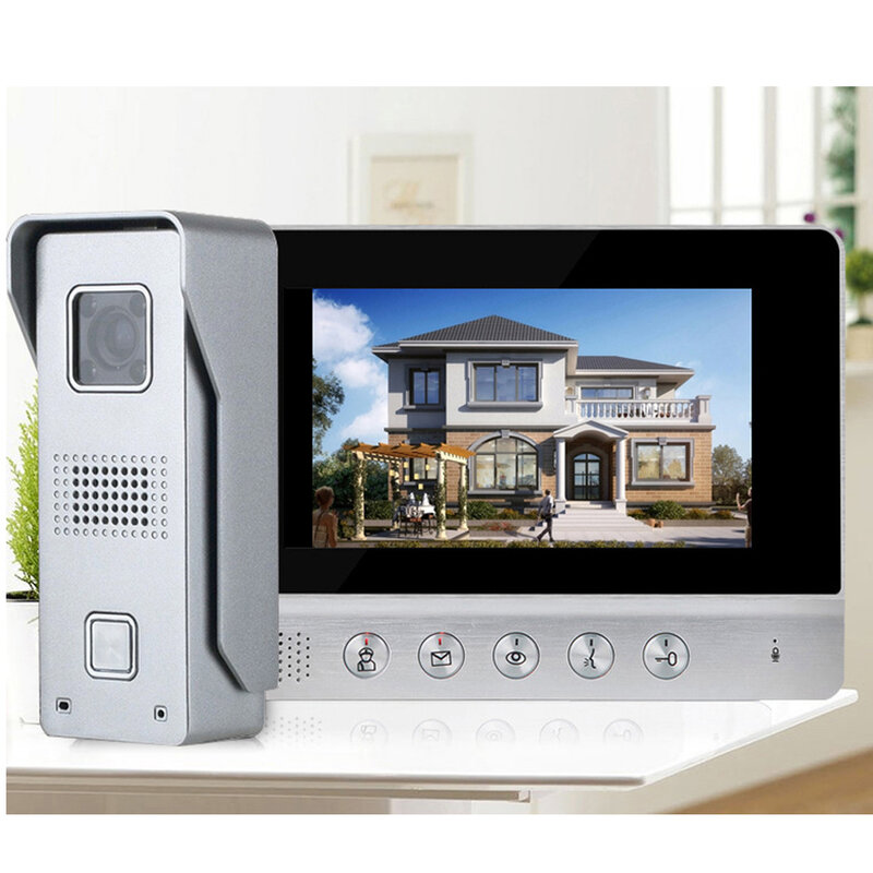 Fullvisual 7นิ้ว Intercom Doorbell กล้องสำหรับ Home Video ประตูโทรศัพท์ประตูปลดล็อค Talk Night กันฝน