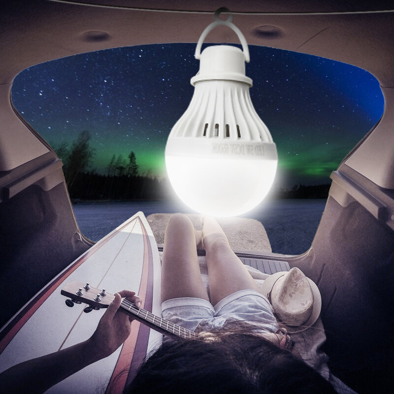 Lámpara portátil de 2-25 piezas para acampar, bombilla LED de 5W/7W, para lectura de libros, para senderismo al aire libre, estudio de estudiantes