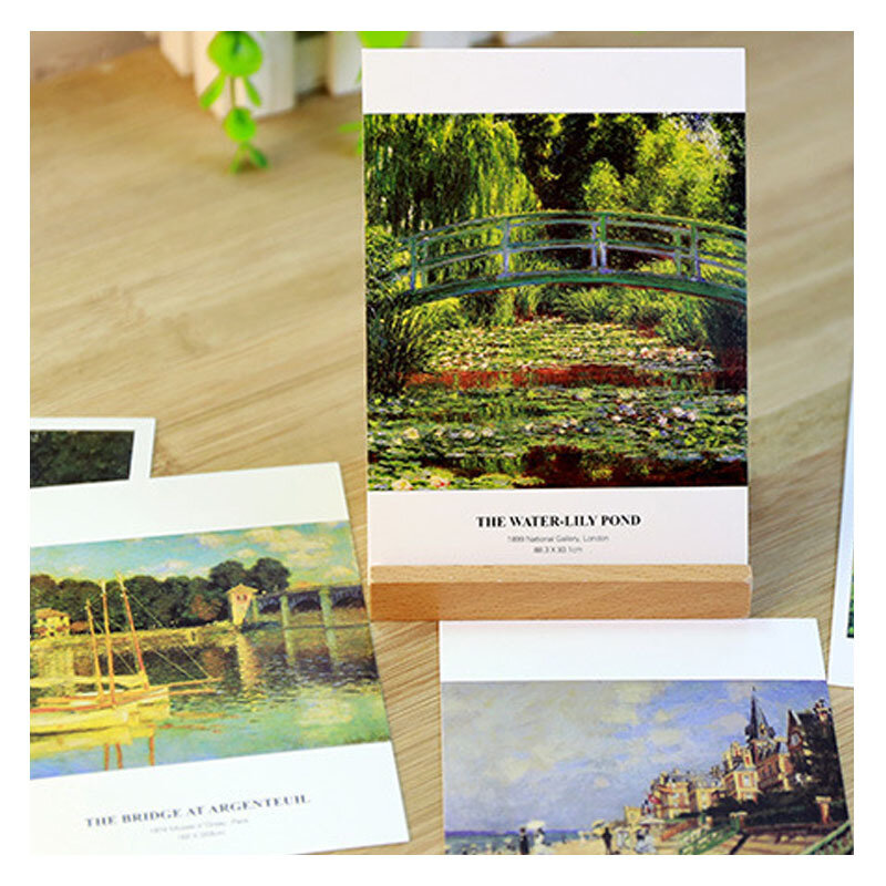 30 Vellen Claude Monet Olieverf Verjaardagskaart Anniversary Geschenken Postkaart Wenskaart Wens Kaart Fashion Gift Dropshipping